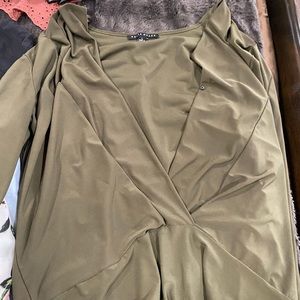 Olive green onesie however the onesie button is torn